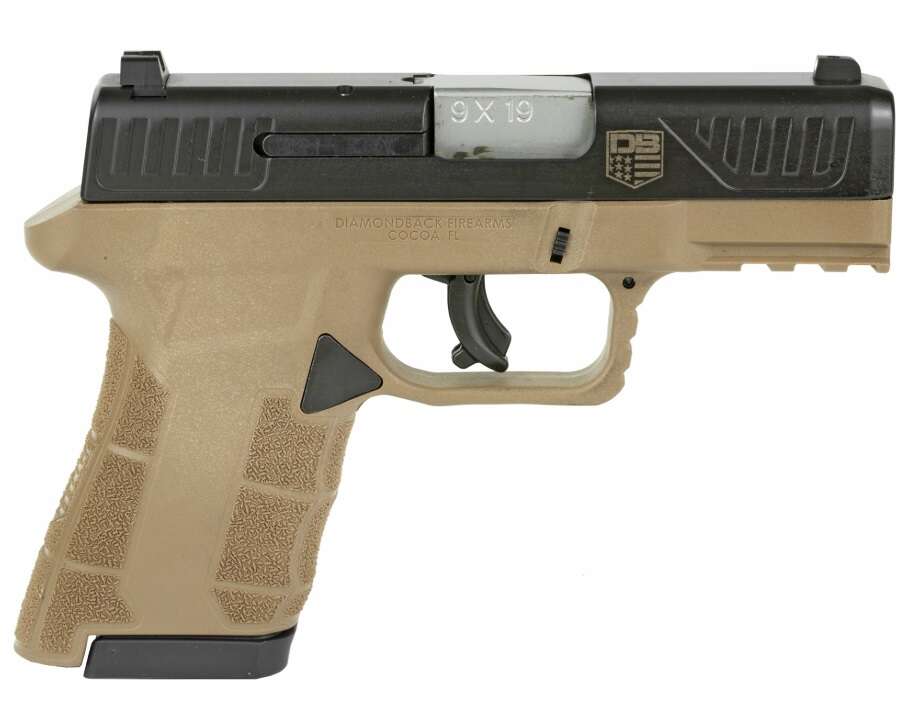 Handguns Diamondback Firearms AM29 9mm AM2 9MM FDE SUB CMPT 15+1 3.5" • FDE FRAME/BLACK SLIDE • Model: AM29